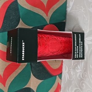 Starbucks Red Christmas Keychain/Ornament NEW